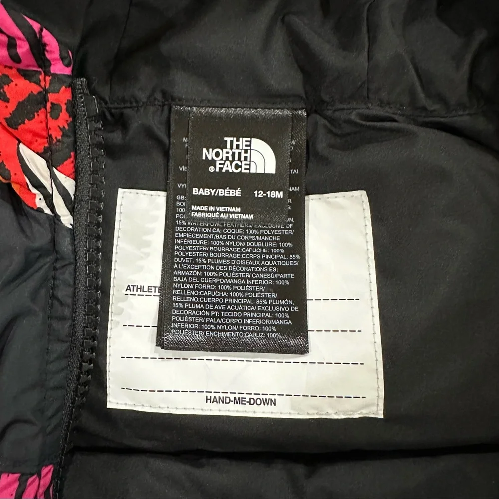 The North Face 1996 Retro Nuptse One-Piece Snowsuit Size 12-18 Months